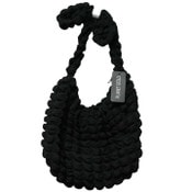 Wholesale - BLACK QUILTED HOBO HANDBAG W/TOP ZIPPER AND SHOULDER STRAP C/P 12